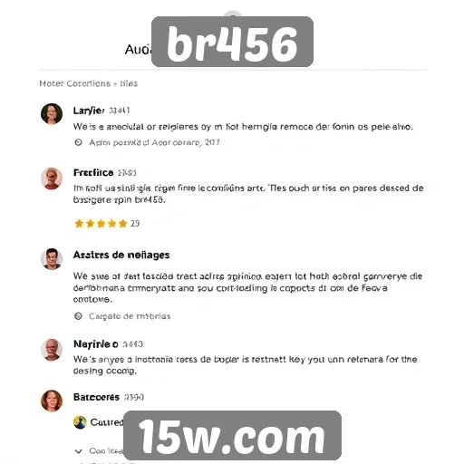 Feedback dos usuários sobre o design do site br456